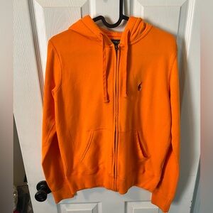 Polo Ralph Lauren Orange Medium Zip Up Sweatshirt